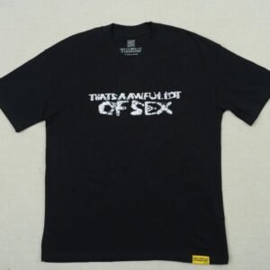 ALOCS Letter Printed Street Style Black T-Shirt