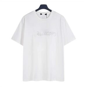 Louis Vuitton Embroidered Minimalist Style White Short-sleeve T-shirt