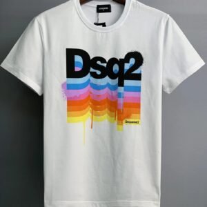 DSQ2 Gradient Print Street Style White T-Shirt
