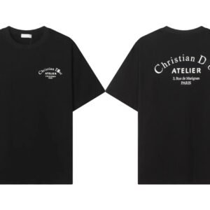 Dior ATELIER Minimalist Style Black Short-Sleeve T-Shirt