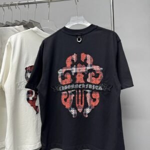 Chrome Hearts Plaid Cross Street Style Black Short-sleeve T-shirt