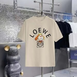 LOEWE Cartoon Print Casual Off-White T-Shirt