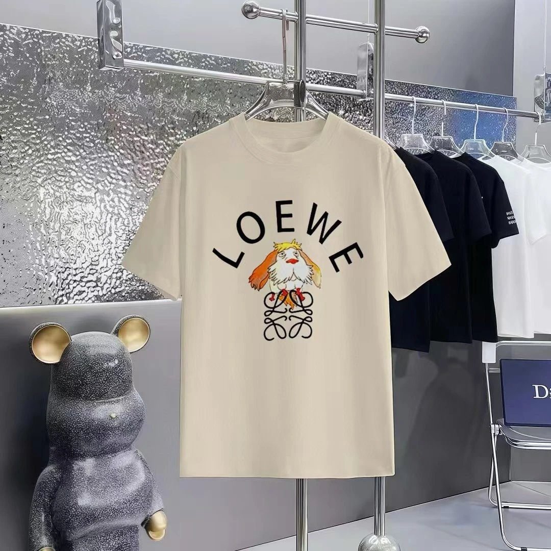 LOEWE Cartoon Print Casual Off-White T-Shirt