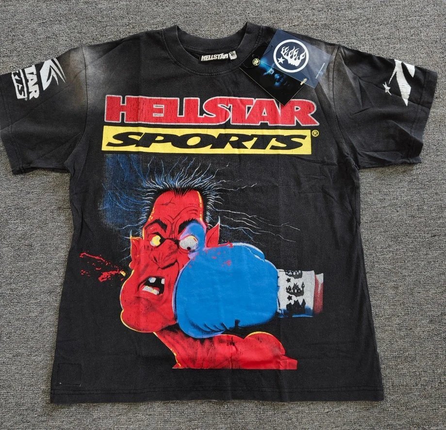 Hellstar Sports Boxing Street Style Black T-Shirt