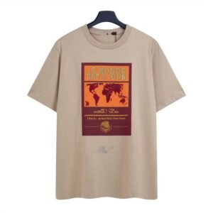 Louis Vuitton Vintage-style Map Print Khaki T-Shirt