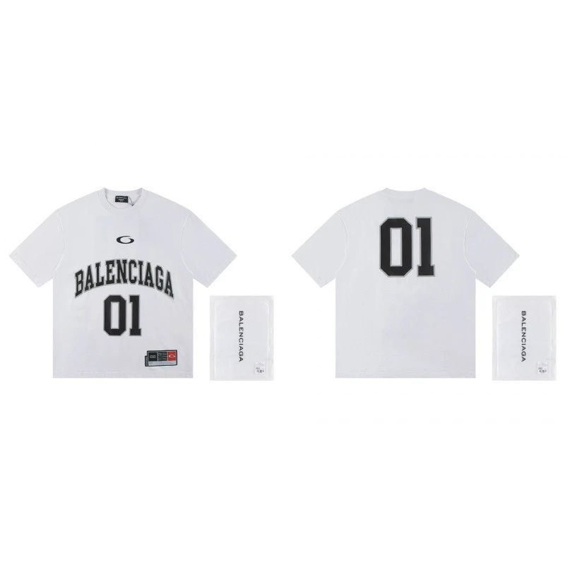 Balenciaga 01 Collection Street Style White Short-sleeve T-shirt