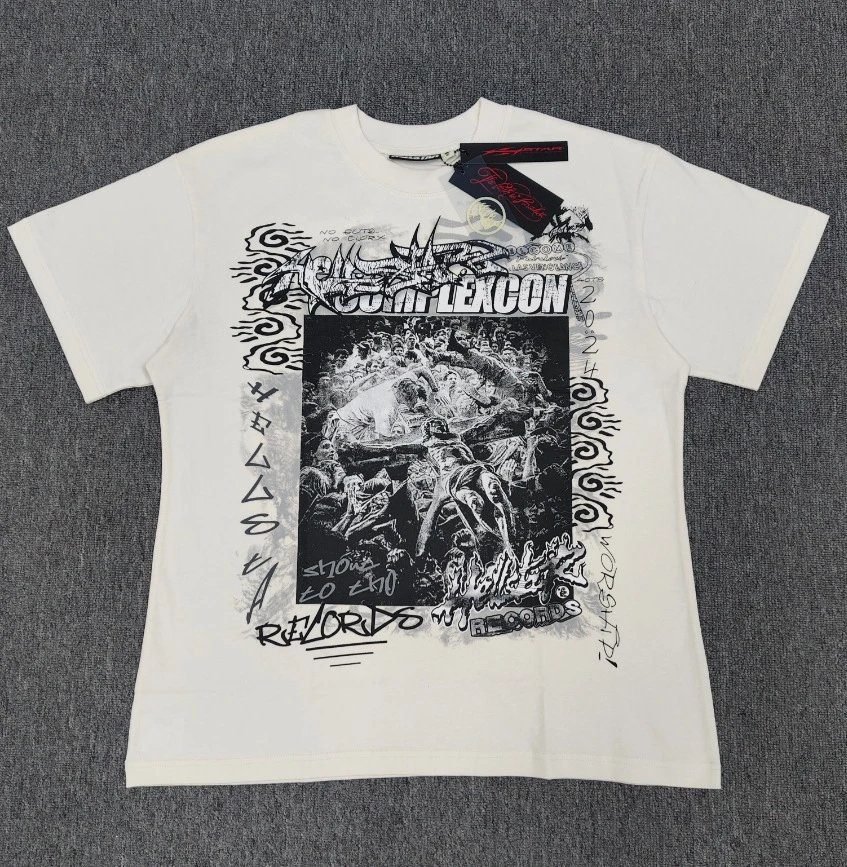 Hellstar Co-branded Graffiti Street Style Off-white T-shirt