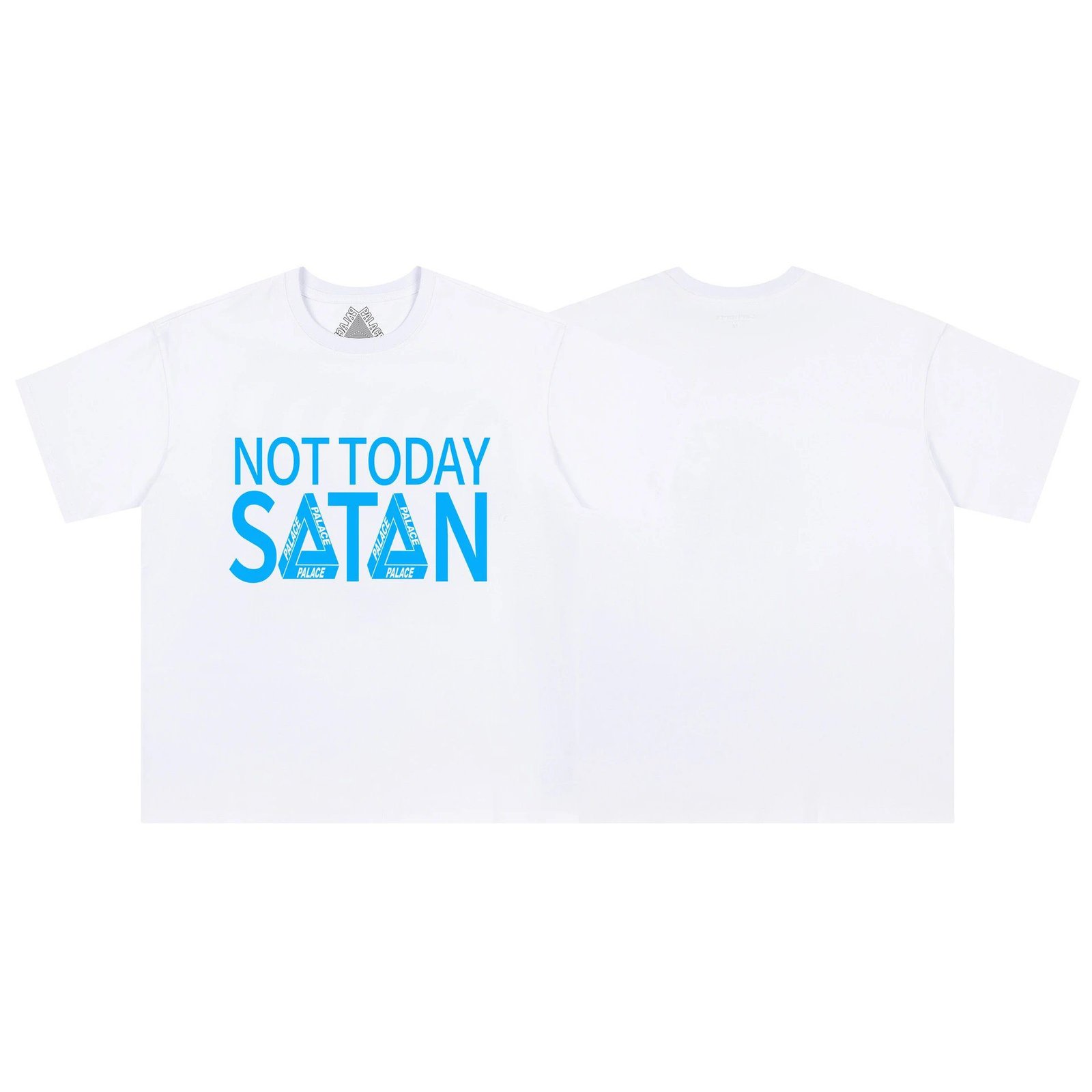 Palace Letter Print Street Style White Short-sleeve T-shirt