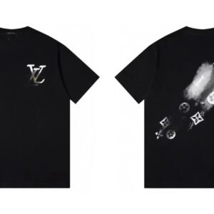 Louis Vuitton Monogram Cool Trendy Style Black Short-sleeve T-shirt