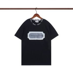 Dior Couture Minimalist Style Black Short-Sleeve T-Shirt
