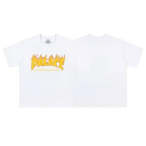 Palace Flame Co-branded Street Style White T-shirt