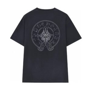 Chrome Hearts Cross Embroidered Street Style Black T-Shirt