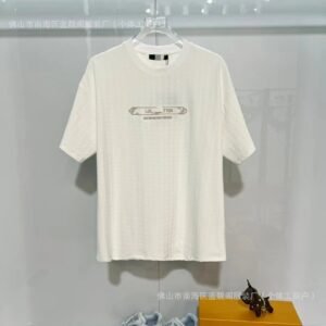 Louis Vuitton Embroidered Casual Style White Short-sleeve T-shirt