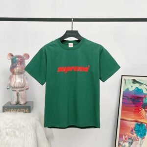 Supreme Classic Logo Street Style Green T-Shirt