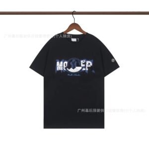 Moncler Letter Print Casual Black T-Shirt