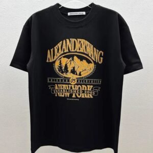 Alexander Wang Vintage Print Black Short-Sleeve T-Shirt