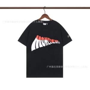Moncler Printed Trendy Style Black Short-sleeve T-shirt