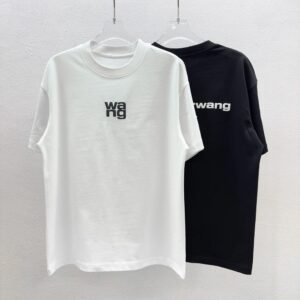 Alexander Wang Letter Print Streetwear Black and White Short-sleeve T-shirt