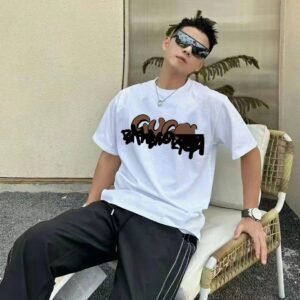 Balenciaga Graffiti Street Style White T-shirt