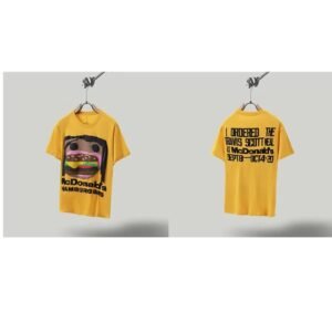 Travis Scott x McDonald's Co-branded Street Style Yellow T-Shirt