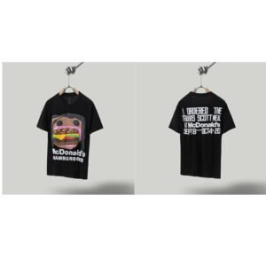 Travis Scott x McDonald's Co-branded Printed Black T-Shirt