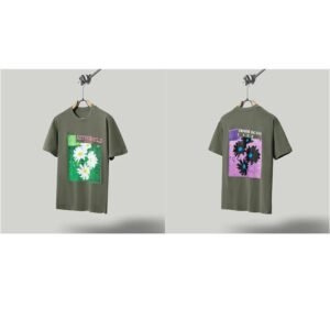 Travis Scott AstroWorld Vintage Army Green Short-Sleeve T-Shirt