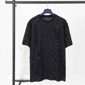 Louis Vuitton Wood-grain Jacquard Street-cool Black T-Shirt