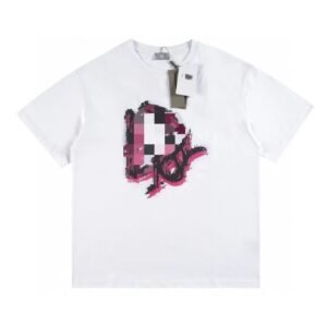 Dior Graffiti Print Street Style White T-Shirt