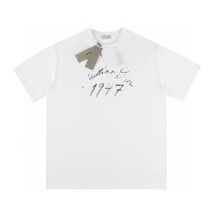 Dior 1947 Collection Minimalist Style White T-Shirt