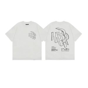 Represent Geometric Print Street-style Off-white T-shirt