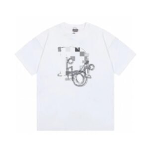 Dior Carriage Collection Minimalist Style White Short-sleeve T-shirt
