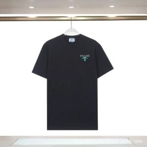 Prada Logo Minimalist Style Black T-Shirt