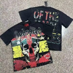 GOD Skull Puzzle Dark Style Black T-shirt