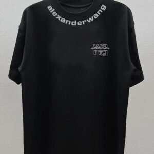Alexander Wang Letter Print Street Style Black T-Shirt