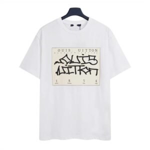 Louis Vuitton Graffiti Street Style White Short-sleeve T-shirt
