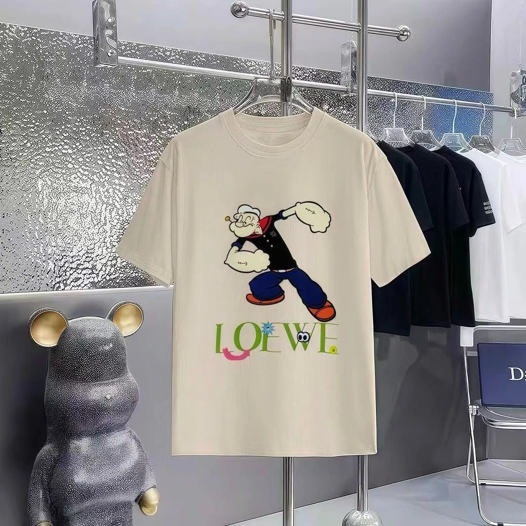 LOEWE x Popeye Co-branded Off-white Casual T-Shirt