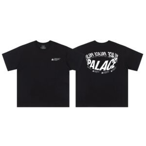 Palace Letter Print Street Style Black T-Shirt