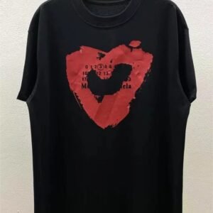 Maison Margiela Heart Print Cool Black T-Shirt