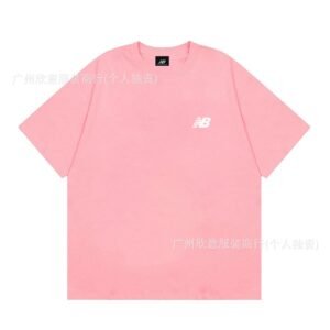 New Balance Minimalist Casual Style Pink Short-sleeve T-shirt