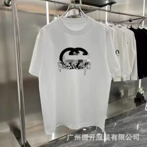 Balenciaga Graffiti Collaboration Street Style White T-Shirt