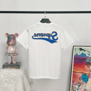 Supreme Reverse Logo Printed Street Style White T-Shirt