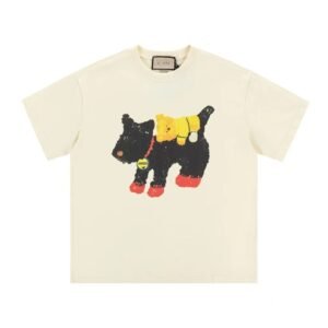 Gucci Puppy Print Casual Off-white T-shirt
