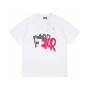 Dior Graffiti Collection Street Style White Short-sleeve T-shirt
