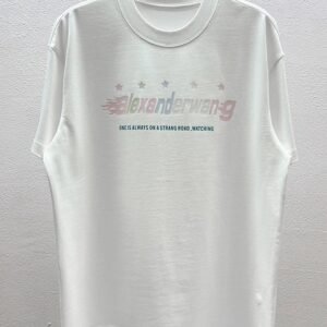 Alexander Wang Letter Print Street Style White T-Shirt