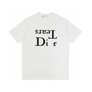 Dior x Tears Co-branded Trendy Style White Short-sleeve T-Shirt