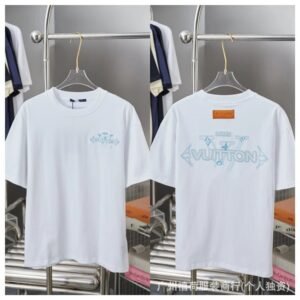 Louis Vuitton Embroidered Trendy-style White T-Shirt