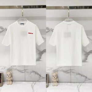 Prada Red Label Minimalist Style White Short-sleeved T-shirt