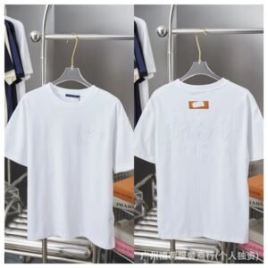Louis Vuitton Embossed Trendy Style White T-Shirt