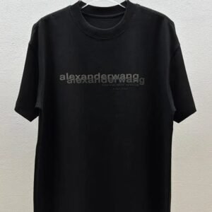 Alexander Wang Letter Print Trendy & Cool Black T-Shirt
