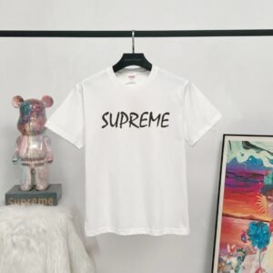 Supreme Hand-drawn Print Street Style White T-Shirt